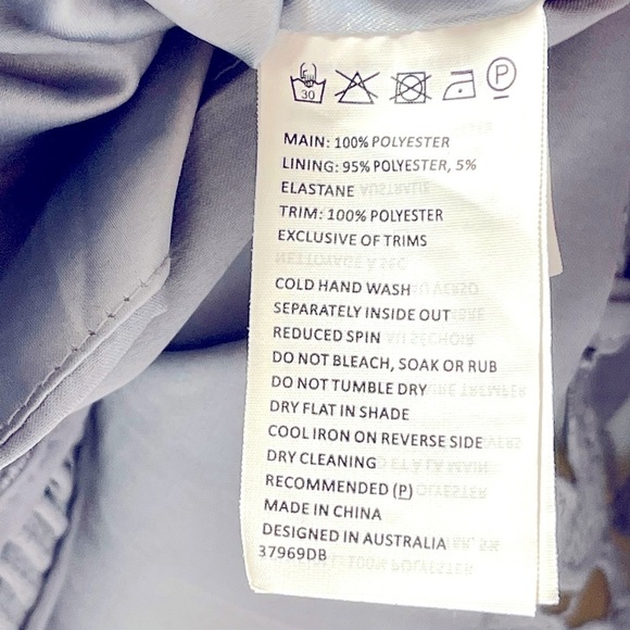 Bardot Botanical Lace Dress in Dusty Blue - Picture 14 of 15